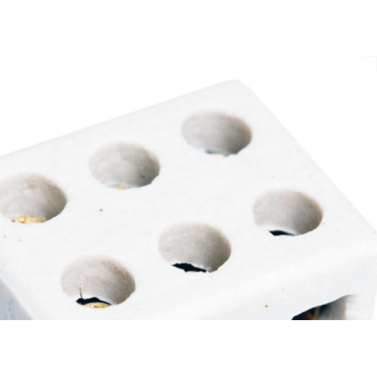 Conector Brasfort Porcelana 10Mm Trifasico 8610 - Kit C/50 Unidades Conector Brasfort Porcelana 10Mm Trifasico 8610 - Kit C/50 Unidades