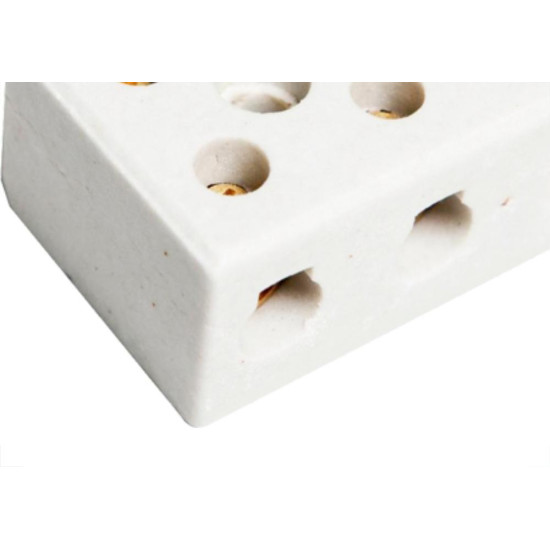 Conector Brasfort Porcelana 16Mm Trifasico 8767 - Kit C/12 Unidades Conector Brasfort Porcelana 16Mm Trifasico 8767 - Kit C/12 Unidades
