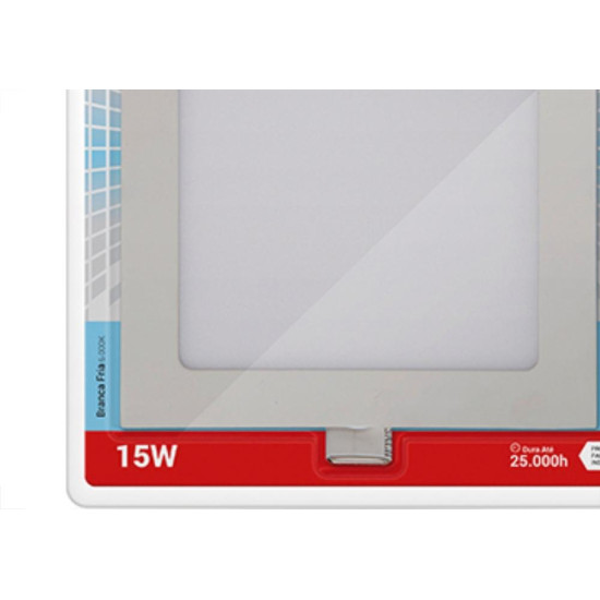 Luminaria Led Embutir Quadrada 15W 6000K 20Cm Kian Luminaria Led Embutir Quadrada 15W 6000K 20Cm Kian