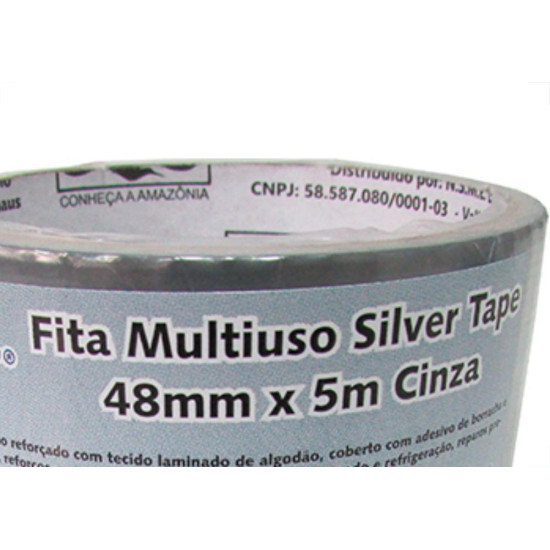 Fita Silver Tape Brasfort Cinza 48Mmx05M Fita Silver Tape Brasfort Cinza 48Mmx05M