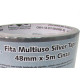 Fita Silver Tape Brasfort Cinza 48Mmx05M Fita Silver Tape Brasfort Cinza 48Mmx05M