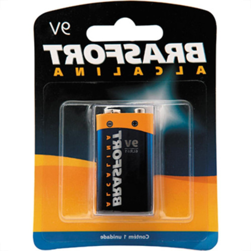 Pilha Alcalina Brasfort Bateria 9V Pilha Alcalina Brasfort Bateria 9V