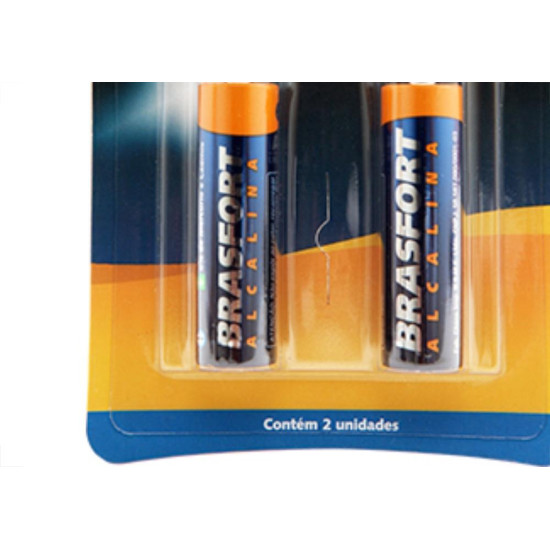 Pilha Alcalina Brasfort Peq Aa2 C/2 Pilha Alcalina Brasfort Peq Aa2 C/2