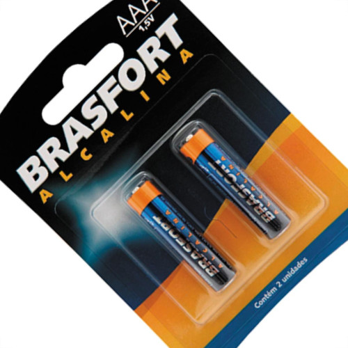 Pilha Alcalina Brasfort Palito Aaa2 C/2 Pilha Alcalina Brasfort Palito Aaa2 C/2
