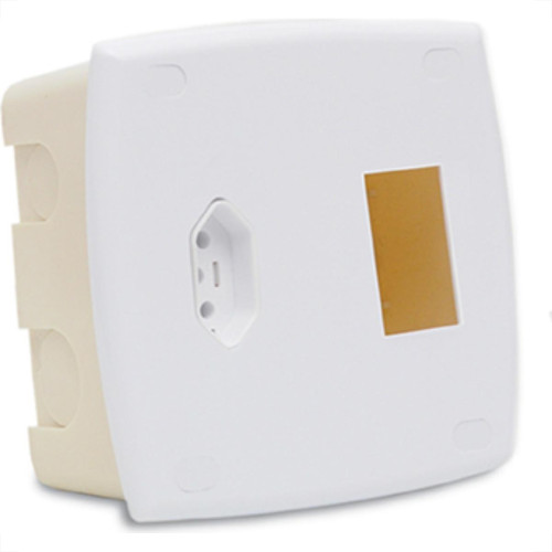 Centrinho Ilumi Pvc P/2Dj+Tom 20A Emb 2063 Centrinho Ilumi Pvc P/2Dj+Tom 20A Emb 2063
