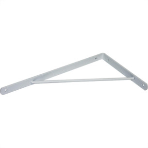 Cantoneira Mao Francesa Overtime Reforc Branco 30Cm - Kit C/12 Unidades