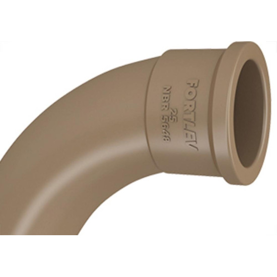 Curva Fortlev PVC Liso Liso 2 X 90 Marrom Curva Fortlev PVC Liso Liso 2 X 90 Marrom