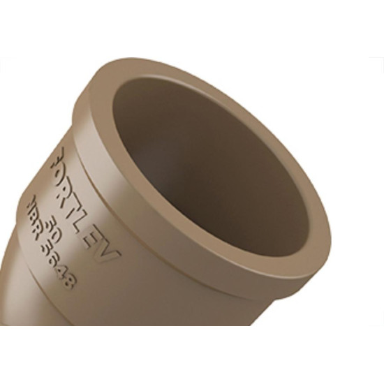 Cotovelo Fortlev PVC Liso Liso J 1.1/4 X45 Marrom - Kit C/10 Unidades