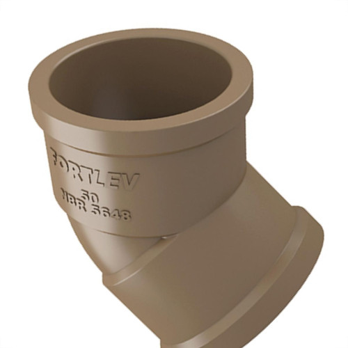 Cotovelo Fortlev PVC Liso Liso L 2 X45 Marrom
