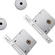 Trava Stam Quadr.1004 Cromado Inox Par Trava Stam Quadr.1004 Cromado Inox Par
