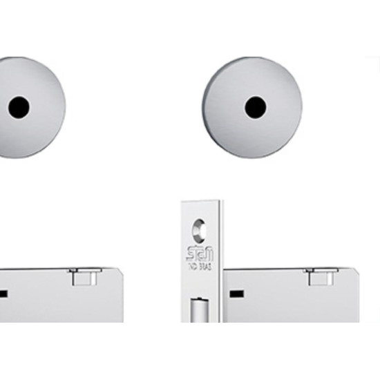Trava Stam Quadr.1004 Cromado Inox Par Trava Stam Quadr.1004 Cromado Inox Par