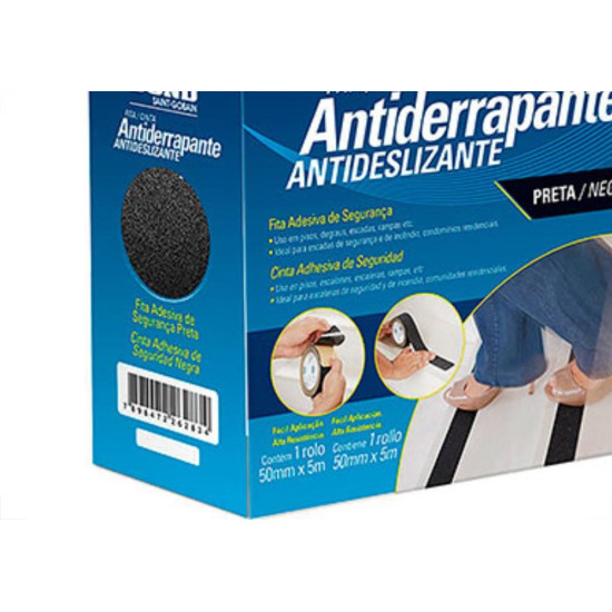 Fita Anti-Derrapante Tekbond 5Mx50Mm Pr Fita Anti-Derrapante Tekbond 5Mx50Mm Pr