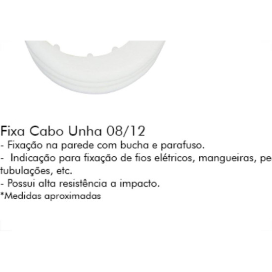 Fixa Cabo Unha 08X12 Pq C/100 Sfor