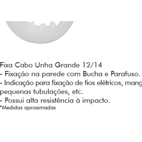 Fixa Cabo Unha 12X14 Md C/100 Sfor