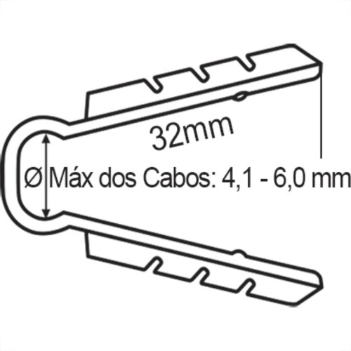 Fixa Grampo Abracadeira N.6 C/100 Sfor Fixa Grampo Abracadeira N.6 C/100 Sfor