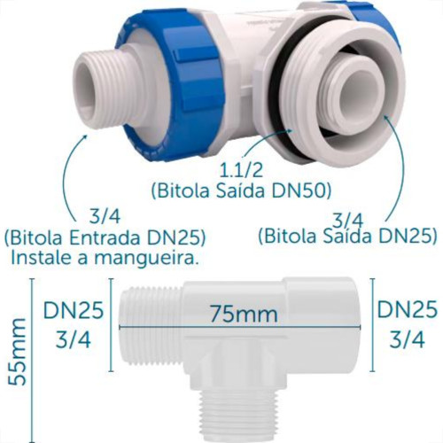 Pressurizador Aut.Blukit P/Caixa Dagua 0601 Pressurizador Aut.Blukit P/Caixa Dagua 0601