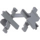 Espacador P/Bloco De Vidro Cinza Deplasti - Kit C/10 Unidades Espacador P/Bloco De Vidro Cinza Deplasti - Kit C/10 Unidades