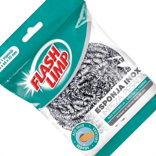 Esponja Limpeza Pesada Flashlimp 1409 - Kit C/10 Unidades Esponja Limpeza Pesada Flashlimp 1409 - Kit C/10 Unidades