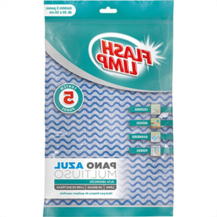 Pano Multiuso Flash Limp Azul C/5