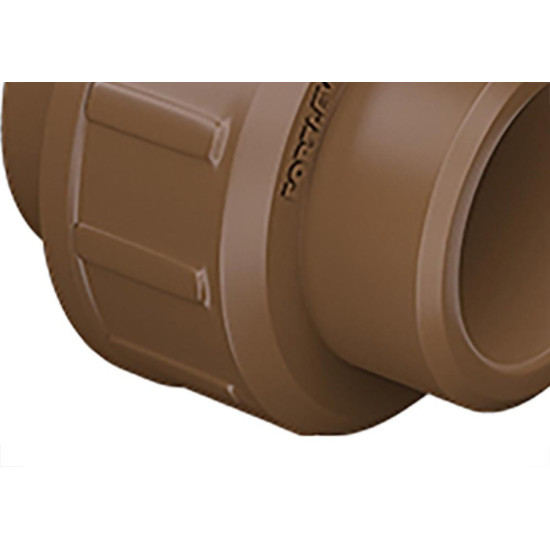 Uniao Fortlev PVC Liso Liso E 1.1/2 Marrom Uniao Fortlev PVC Liso Liso E 1.1/2 Marrom