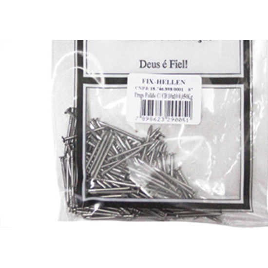 Prego Polido C/Cabeça 10X10 (1,50X23mm) 50Grs - Kit C/10 Pacotes Prego Polido C/Cabeça 10X10 (1,50X23mm) 50Grs - Kit C/10 Pacotes