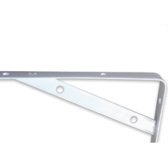 Cantoneira Mao Francesa R.C.A Leve Branco 20Cm - Kit C/12 Unidades