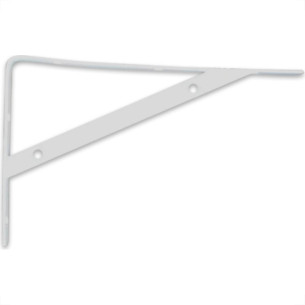 Cantoneira Mao Francesa R.C.A Leve Branco 25Cm - Kit C/12 Unidades