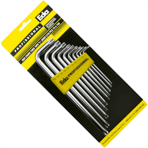 Jogo Chave Torx L C/Furo 10Pc Eda 8Qh Jogo Chave Torx L C/Furo 10Pc Eda 8Qh