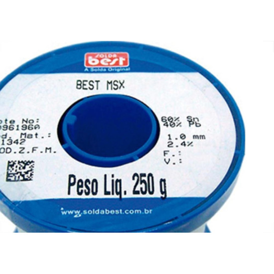Solda Best Rolo Azul Msx10 250G Solda Best Rolo Azul Msx10 250G