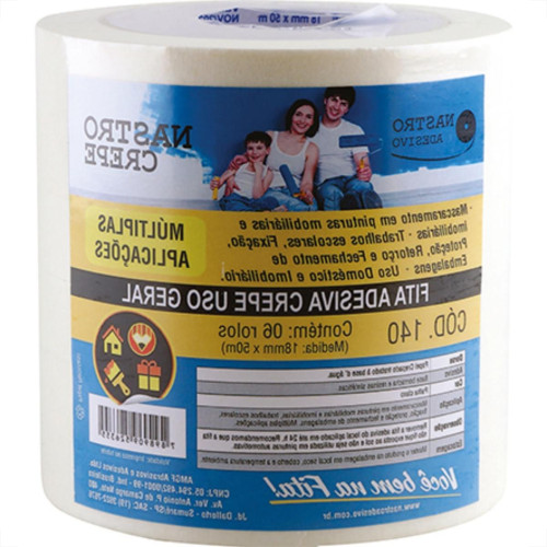 Fita Crepe Nastro 24Mm X 50Mt - Kit C/8 Unidades Fita Crepe Nastro 24Mm X 50Mt - Kit C/8 Unidades