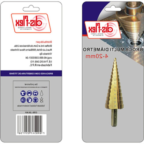 Broca Multi Diametro 4-20Mm Disflex Broca Multi Diametro 4-20Mm Disflex