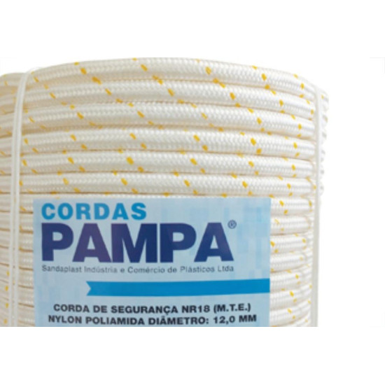Corda Branco 3 Capa Tipo Bombeiro 12Mm Rl100 Corda Branco 3 Capa Tipo Bombeiro 12Mm Rl100
