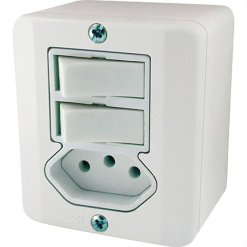 Sistema X Radial Branco 2S+1T 10A C/Caixa 1902117 Sistema X Radial Branco 2S+1T 10A C/Caixa 1902117
