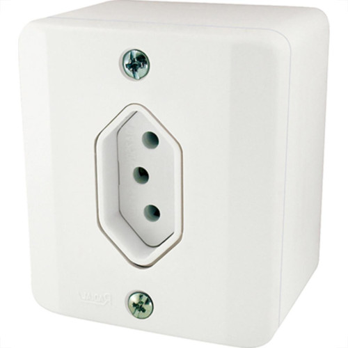 Sistema X Radial Branco 1Tomada 10A C/Caixa 1902113 Sistema X Radial Branco 1Tomada 10A C/Caixa 1902113
