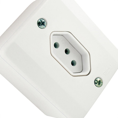 Sistema X Radial Branco 1Tomada 10A C/Caixa 1902113 Sistema X Radial Branco 1Tomada 10A C/Caixa 1902113