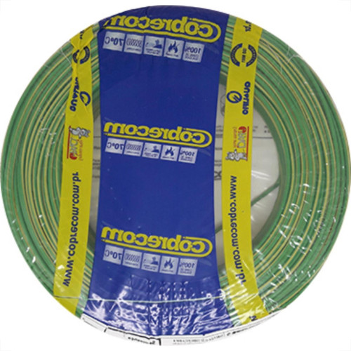 Fio Cabo Auto Cobrecom 100mts 1,5mm Verde/Amarelo Fio Cabo Auto Cobrecom 100mts 1,5mm Verde/Amarelo