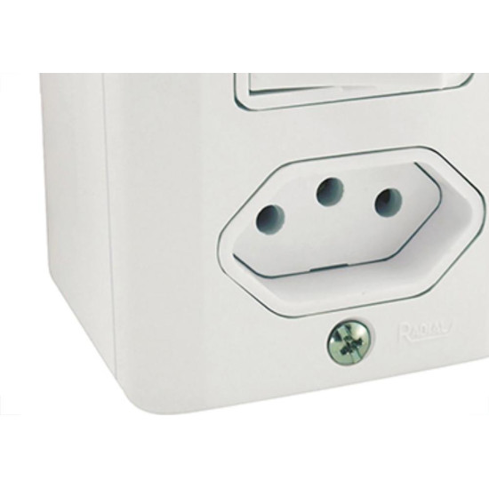 Sistema X Radial Branco 1S+1T 20A C/Cx1902216