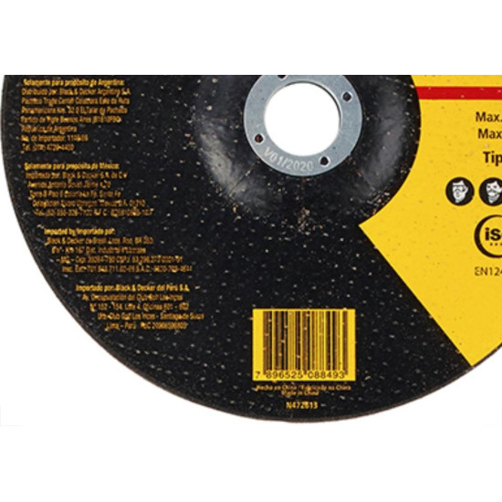 Disco Desbaste Stanley 7X7/8X6.0