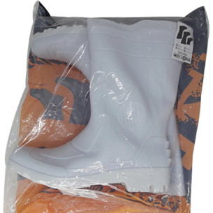 Bota Galocha Pega Forte Branco Cano Medio N.44