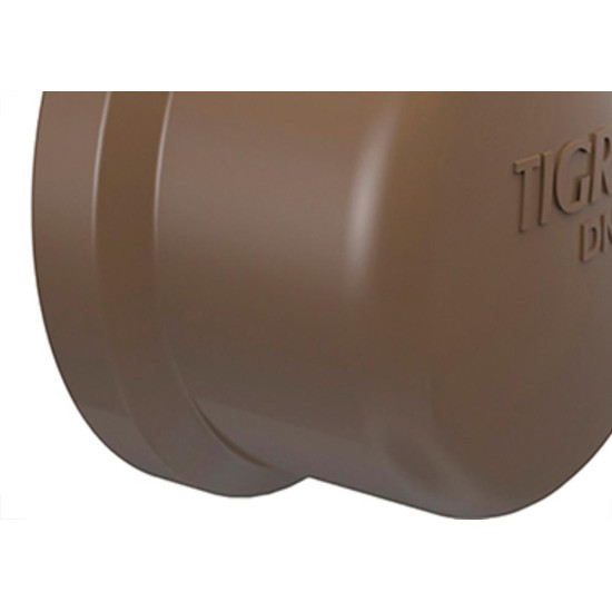 Caps Tigre PVC Liso Liso 1/2 Marrom