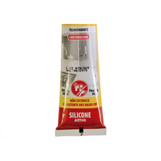 Cola Silicone 50G Soudal Transp Bisnaga - Kit C/24 Unidades
