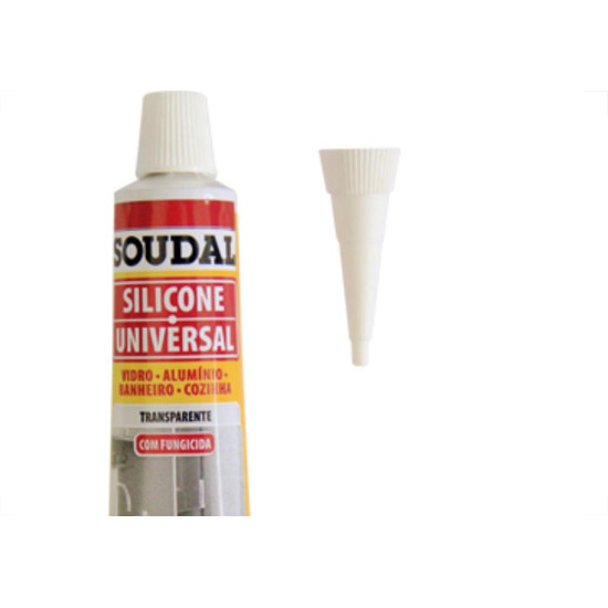 Cola Silicone 50G Soudal Transp Bisnaga - Kit C/24 Unidades