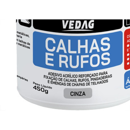 Vedacalha Vedag 450Gr Cinza Pote Garin Vedacalha Vedag 450Gr Cinza Pote Garin