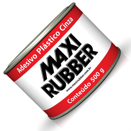 Massa Plastica 500Gr Maxi Rubber Cinza Massa Plastica 500Gr Maxi Rubber Cinza
