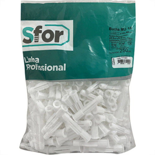Bucha Fix.Sfor Mu 10 C/250 P/Tijolo Fur Bucha Fix.Sfor Mu 10 C/250 P/Tijolo Fur