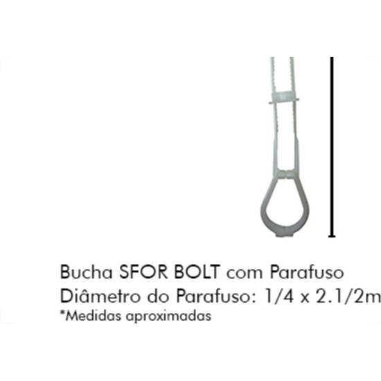Bucha Drywall Sforbolt 1/4 C/100 C/Par Bucha Drywall Sforbolt 1/4 C/100 C/Par
