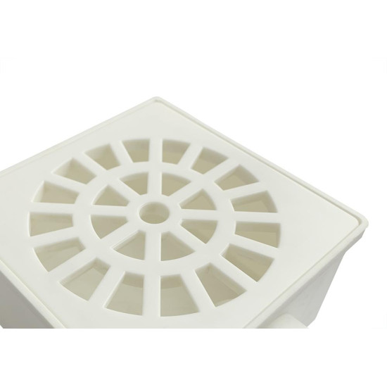 Ralo Sifonado Seco Quadrado Branco 10X10X40 Fere Ralo Sifonado Seco Quadrado Branco 10X10X40 Fere
