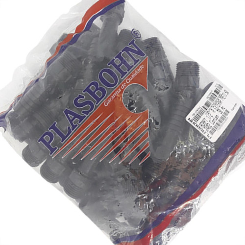 Adaptador Rosca Externa Plasbohn 1/2 Preto - Kit C/50 Unidades Adaptador Rosca Externa Plasbohn 1/2 Preto - Kit C/50 Unidades