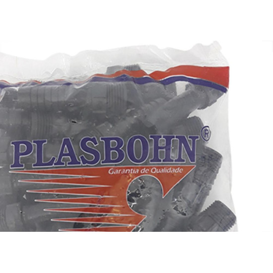 Adaptador Rosca Externa Plasbohn 1/2 Preto - Kit C/50 Unidades Adaptador Rosca Externa Plasbohn 1/2 Preto - Kit C/50 Unidades