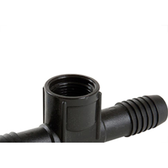 Tee Interno Plasbohn L/R 1/2 Preto - Kit C/25 Unidades